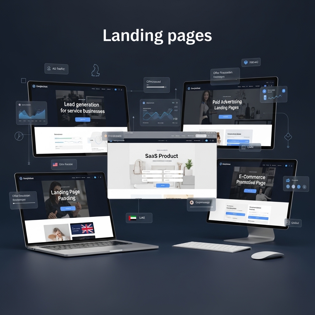 Landing page design and development